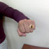 Gold Om Tiger Eye Oval Gemstone Mens Ring