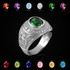 White Gold US Army Ring