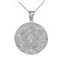 White Gold 7 Chakra Calendar Yoga Medallion Necklace