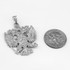 White Gold Russian Imperial Coat of Arms Double-Headed Eagle Slavic Pendant Necklace