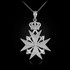 White Gold Maltese Cross Pendant