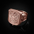 Polished Gold Russian Imperial Crest Double-headed Eagle Mens Orthodox Ring