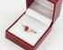Gold Rope Band Ruby White Topaz Stackable Promise Ring