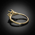 Gold Rope Band Blue Sapphire White Topaz Stackable Promise Ring