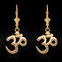 Gold Om Earrings