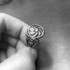 White Gold Armenian Eternity Shield Mens Khachkar Cross Diamond Ring