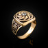 Men's Gold Armenian Eternity CZ Ring (darkened)