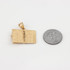 Gold English Holy Bible 3D Christian Book Pendant Necklace