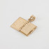 Gold English Holy Bible 3D Christian Book Pendant Necklace