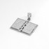 White Gold English Holy Bible 3D Christian Book Pendant Necklace