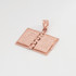 Rose Gold English Holy Bible 3D Christian Book Pendant Necklace