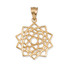 Gold Sahasrara Lotus Unity Chakra Open Yoga Pendant Necklace