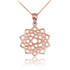 Rose Gold Sahasrara Lotus Unity Chakra Open Yoga Pendant Necklace
