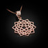 Rose Gold Sahasrara Lotus Unity Chakra Open Yoga Pendant Necklace