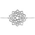 14K White Gold Sahasrara Lotus Unity Chakra Open Yoga Bracelet
