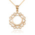 Gold Vishuddha Chakra Yoga Pendant Necklace