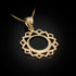 Gold Vishuddha Chakra Yoga Pendant Necklace