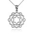 White Gold Anahata Love Chakra Yoga Pendant Necklace