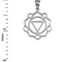 White Gold Manipura Chakra Yoga Pendant Necklace