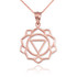 Rose Gold Manipura Chakra Yoga Pendant Necklace