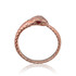 Rose Gold Ouroboros Snake Ruby Ring Band
