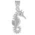White Gold Heavy Seahorse Pendant