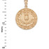 Gold Scottish Thistle Medallion Pendant Necklace