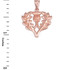 Rose Gold Scottish Thistle Flower Pendant Necklace