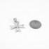 Polished White Gold Maltese Cross Pendant Necklace