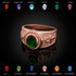 Rose Gold Egyptian Ankh Cross Birthstone CZ Unisex Ring
