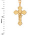 Gold Rosary Cross Prayer Pendant Necklace