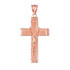 Rose Gold Guadalupe Latin Cross Rosary Pendant Necklace