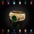 Yellow Gold Masonic CZ Birthstone Ring