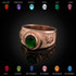 Rose Gold Lotus Flower Yoga CZ Birthstone Ring