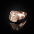 Rose Gold Aquarius Mens Zodiac Ring