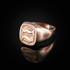 Rose Gold Pisces Mens Zodiac Ring