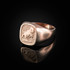 Rose Gold Aries Mens Zodiac Ring