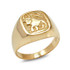 Yellow Gold Taurus Mens Zodiac Ring