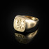 Yellow Gold Gemini Mens Zodiac Ring