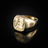 Yellow Gold Virgo Mens Zodiac Ring