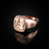 Rose Gold Virgo Mens Zodiac Ring