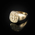 Yellow Gold Libra Mens Zodiac Ring