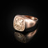 Rose Gold Sagittarius Mens Zodiac Ring