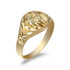 Yellow Gold Gemini Satin DC Band Ladies Zodiac Ring