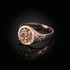 Rose Gold Libra Satin DC Band Ladies Zodiac Ring