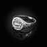 White Gold Scorpio Satin DC Band Ladies Zodiac Ring