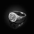 White Gold Cancer Satin DC Band Ladies Zodiac Ring