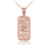 Two-Tone Rose Gold Chinese "I Love You" Symbol Pendant Necklace