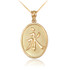 Gold Chinese "Eternity" Symbol Pendant Necklace