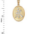 Two-Tone Gold Chinese "Eternity" Symbol Pendant Necklace